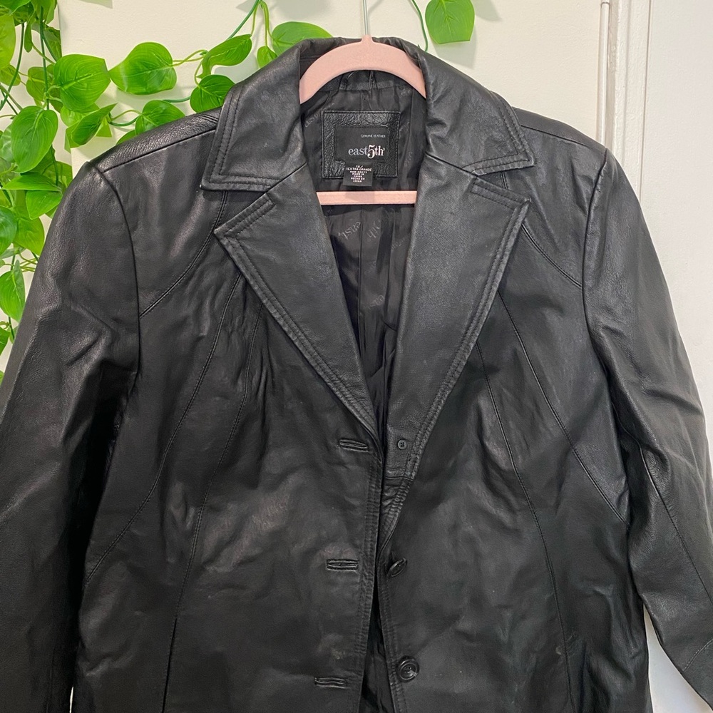 Leather coat